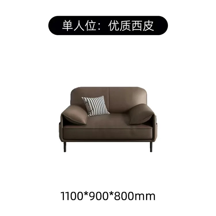Comfortable Adult Sofa Simple Modern Leather Italian Light Luxury Sofas Business Reception Designer Sillon Cama Home Furniture