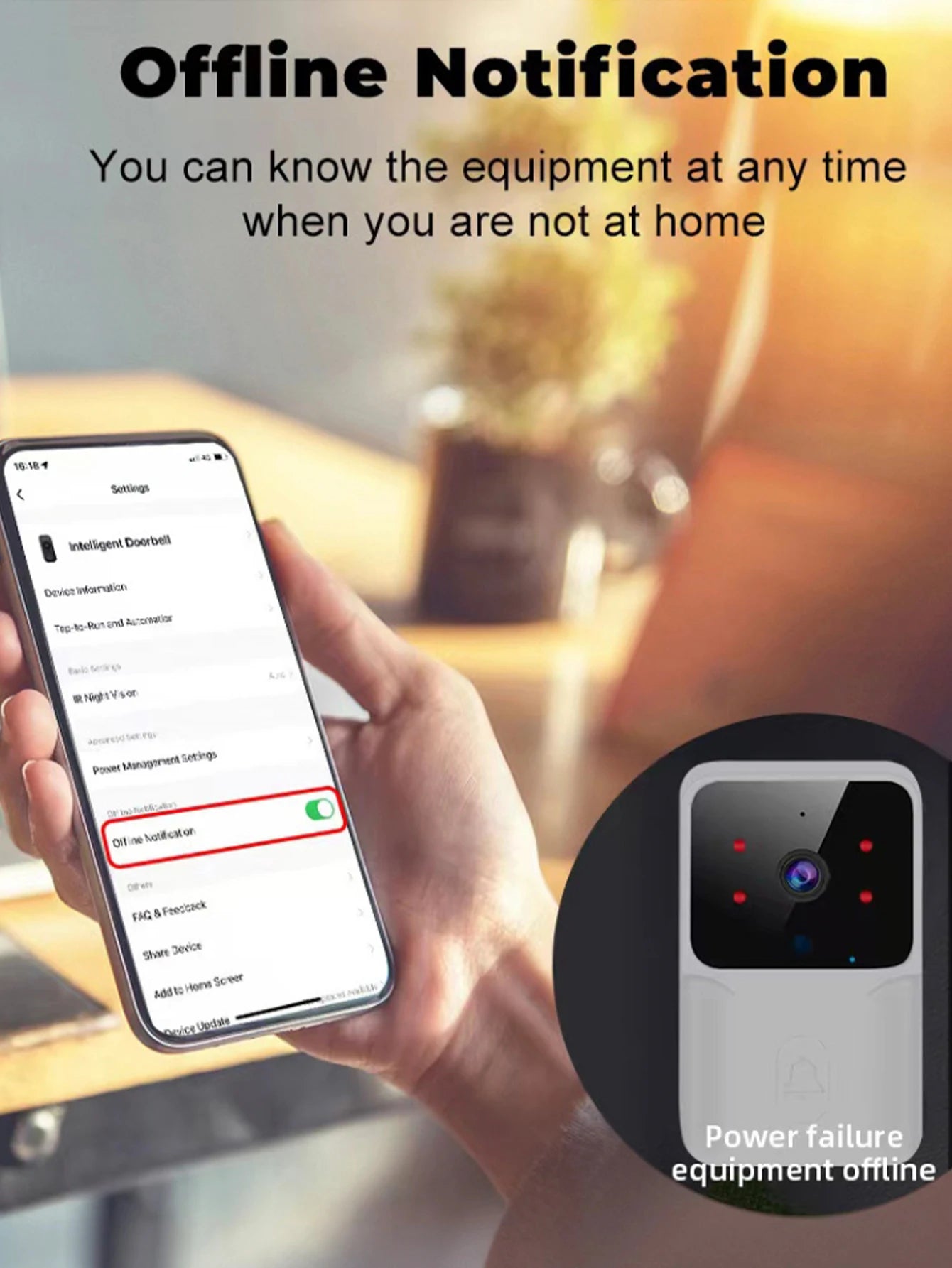 Doorbell video low power WIFI link, rechargeable model doorbell night vision HD intelligent security 1 drag 1 home intercom