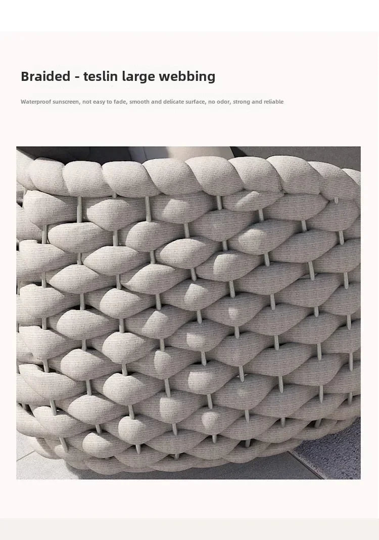 Outdoor Rattan Sofa Courtyard Combination Double Chair Leisure Terrace Villa Living Room Balcony Outdoor Seat Furniture Home