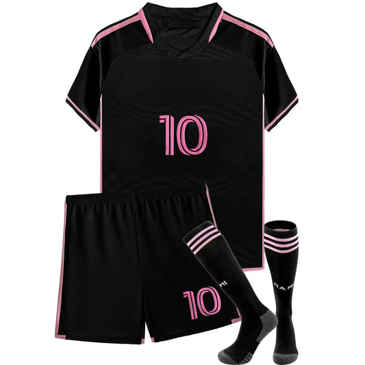 Boys Soccer Jerseys Kids #10 Football for Boys Girls Youth Soccer Shirts and Shorts Kit Set for 4-13 Years