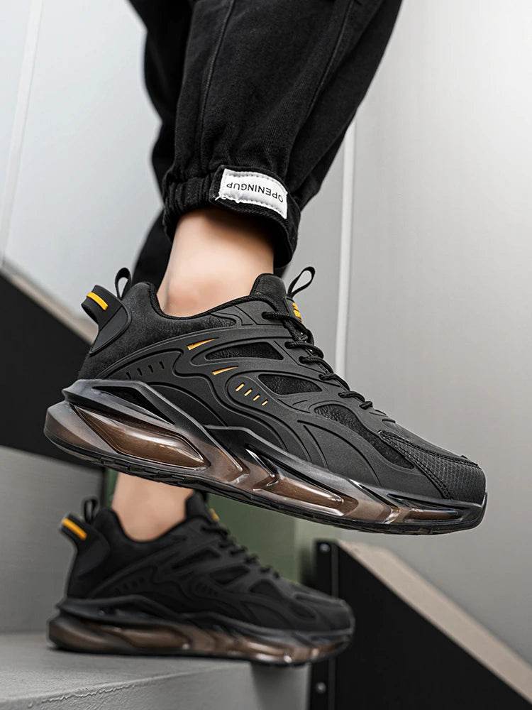 Men Shoes 2025 Casual Walk Air Cushion Marathon Breathable Lightweight Women's Comfortable Athletic Nonskid Sneakers - AIAZ