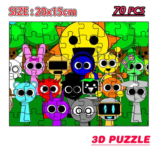 Phase 1.0~6.0 Music box Sprunkie Figures Puzzle Toys Set Sprunkie Toys Educational Puzzle Toys Gifts for Kid Birthday Christmas