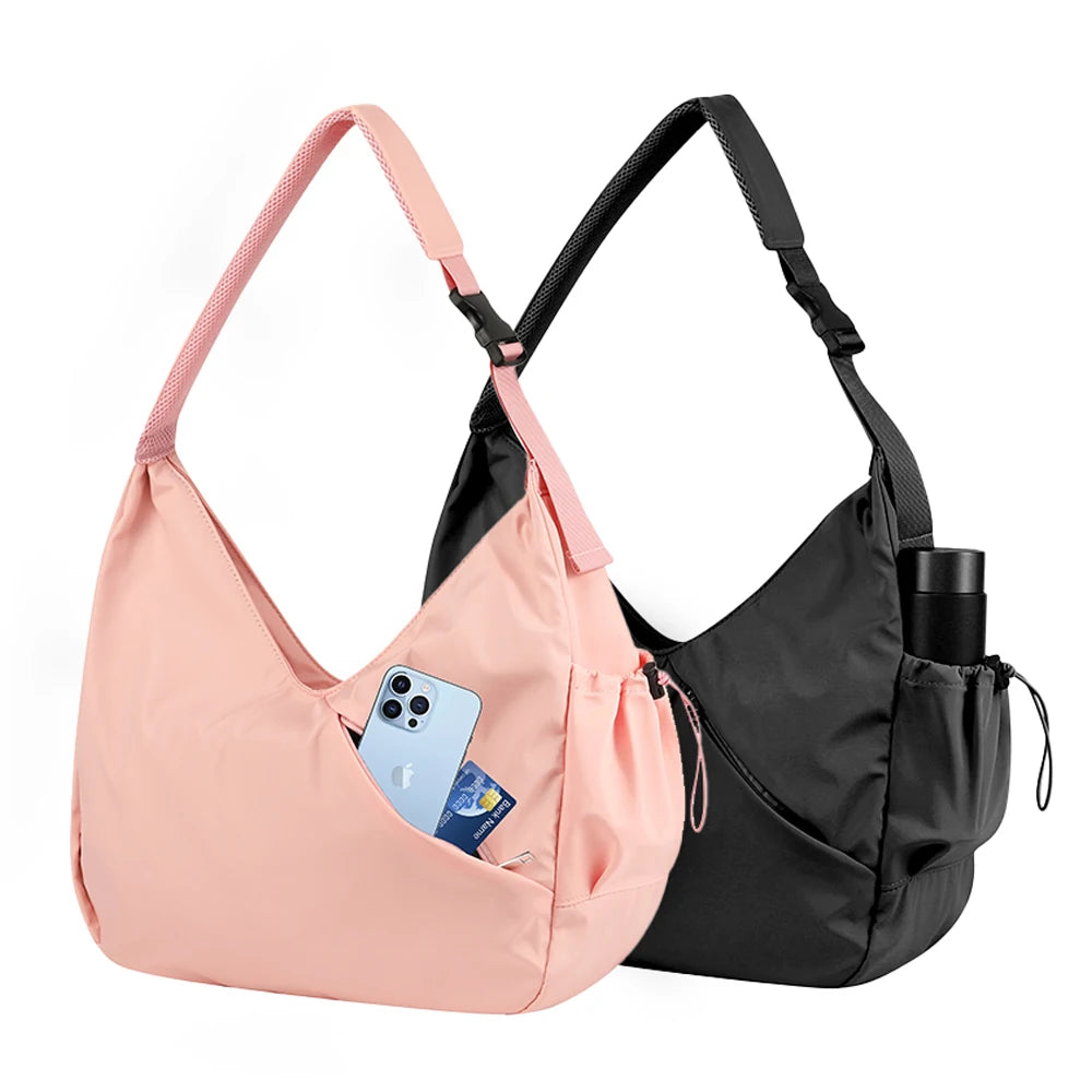 Women's Large Gym Bag Hidden Yoga Mat Holder Workout Dance Tote Travel Overnight Weekender Bag