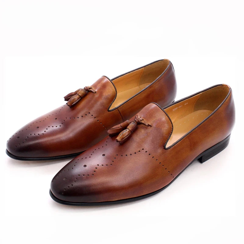 Business Casual Sheepskin Lined Gentlemanly Shoes Easy Wear for Daily Office Social Occasions