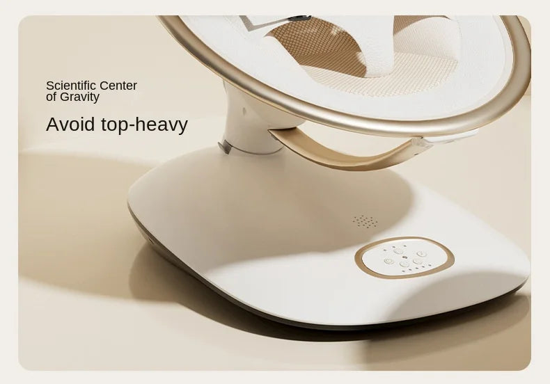 Baby Rocking Chair Electric Smart Wireless with Music & Timer Mosquito Net Baby Cradle Bassinet for Newborn Baby