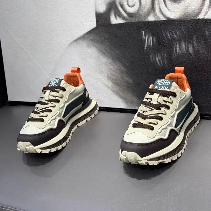 Men's Sneakers Shoes for Men Platform Sports Shoes Sports and Leisure Casual Sneaker Non-slip Fashion Wear-resistant Loafers - AIAZ