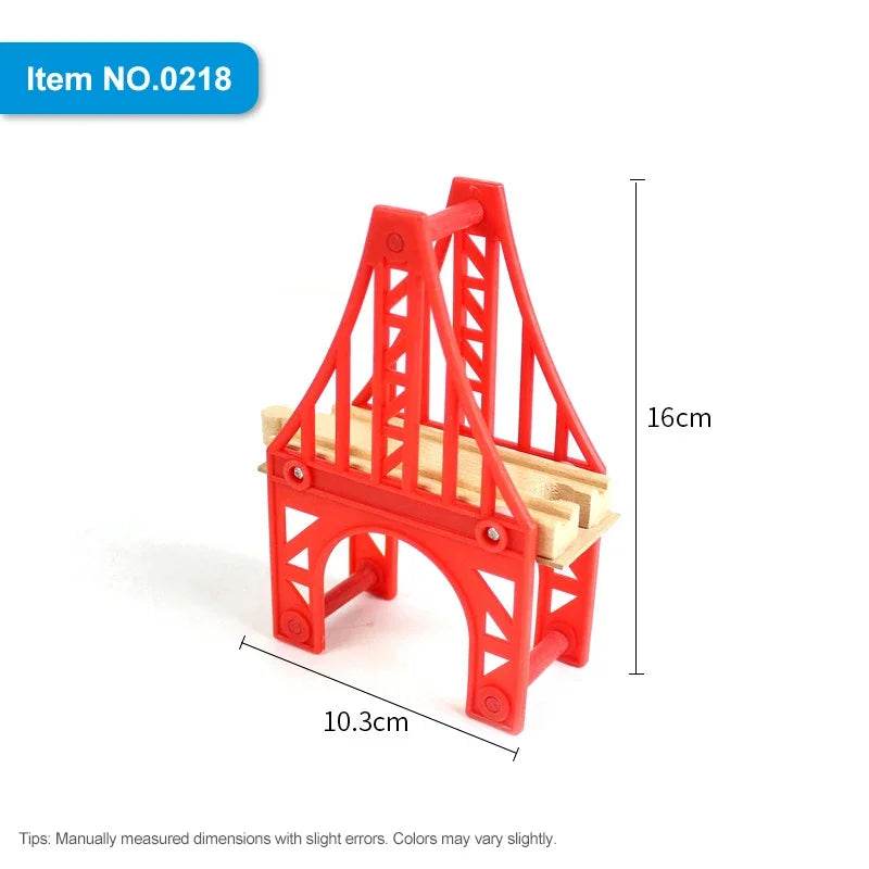 DIY Children Wooden Train Rail Track Accessories Toy Cross Track Railway Toys Compatible All Track for Kids Boys & Girls Gifts - AIAZ