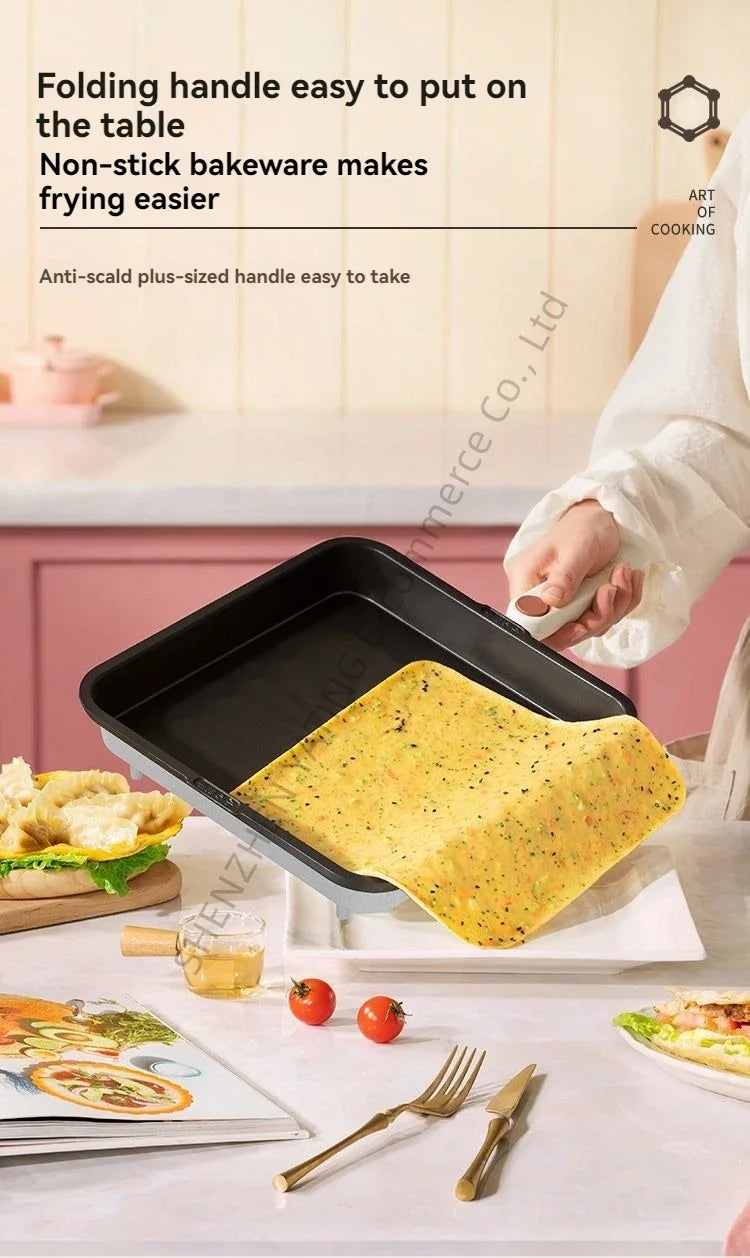 Home Appliance The Upper And Lower Plates Of The Electric Baking Pan Can Be Disassembled And Washed To Deepen The Plate