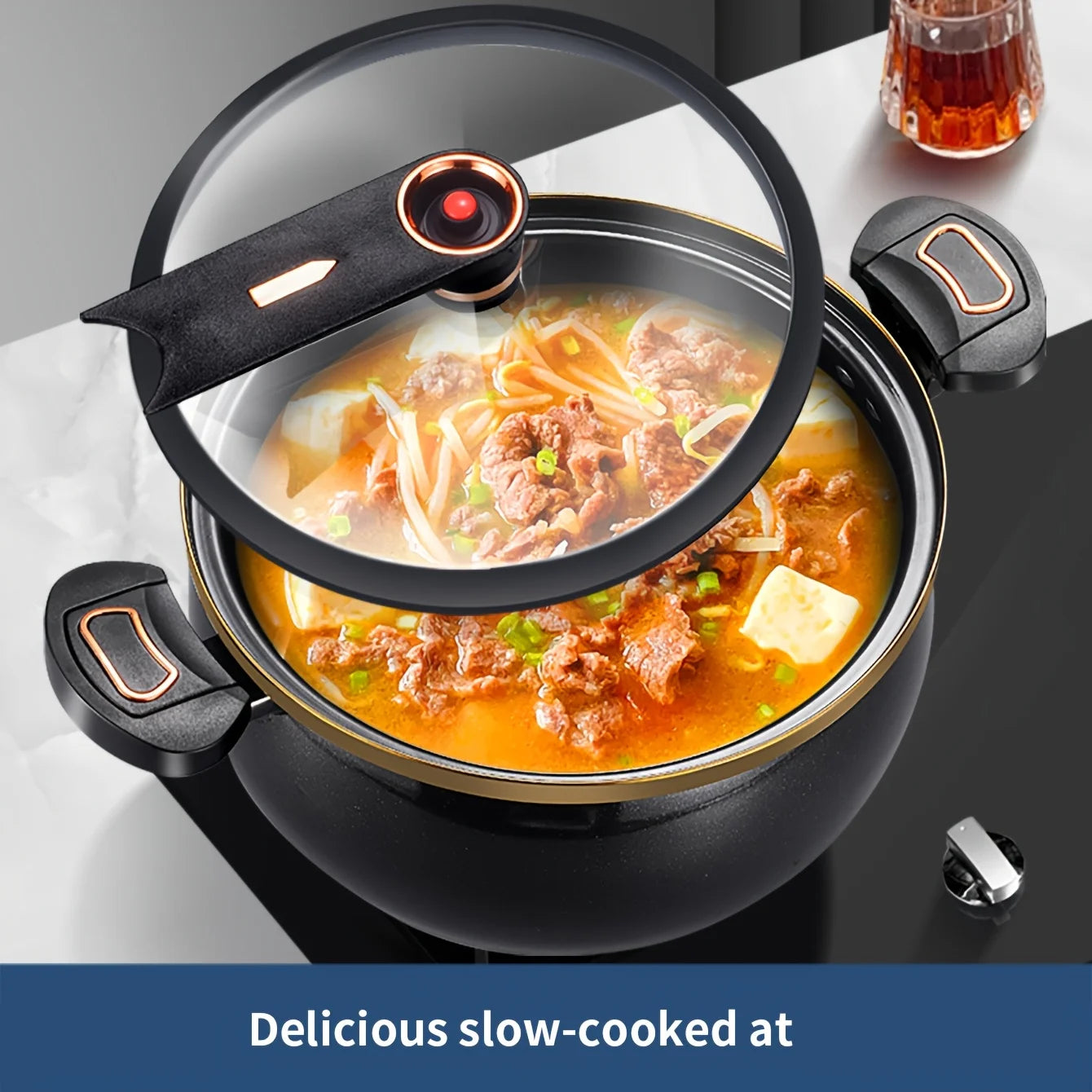 Home Use Multi-Functional Large Capacity 1.85 Gallon 10.24 Inch Non-Stick Pot Suitable for Induction Cooker And Gas Stove