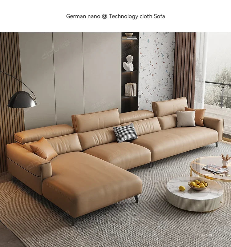 Dipu cream wind technology cloth sofa living room simple modern Italian minimalist Guifei corner cloth sofa combination