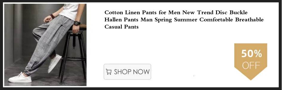 Spring Summer Disc Buckle Striped Harem Pants Mens Breathable Cotton Linen Pencil Pants Buckle Casual Bloomers Fashion Trousers - AIAZ