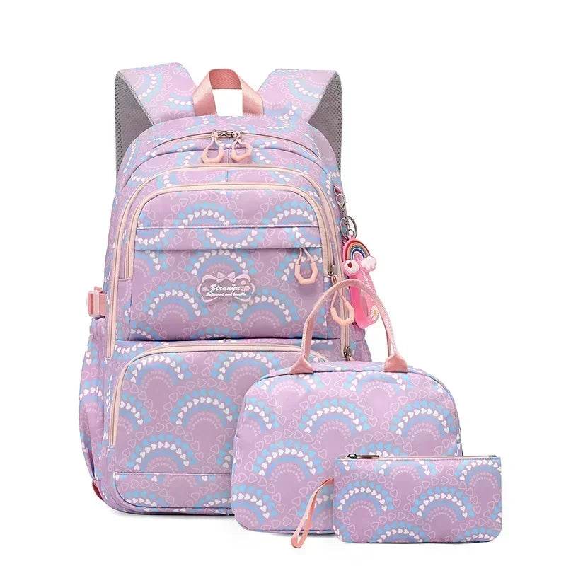 School Bags Girls Casual Travel Backpack Children Middle School Students Backpacks Business Oxford Waterproof Rucksack No Wheel - AIAZ