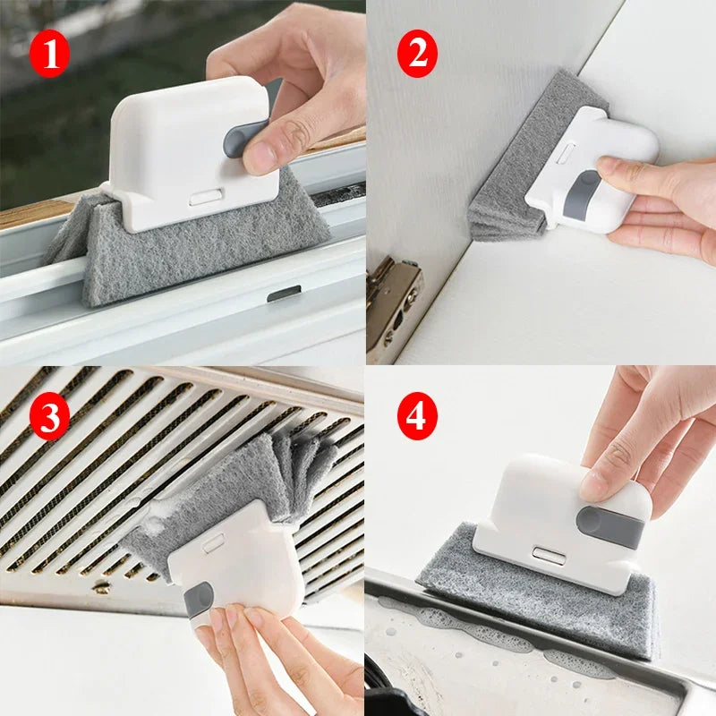 Household cleaning brush groove cleaning tool window track cleaner window groove brush scouring Door track pad gap cleaner