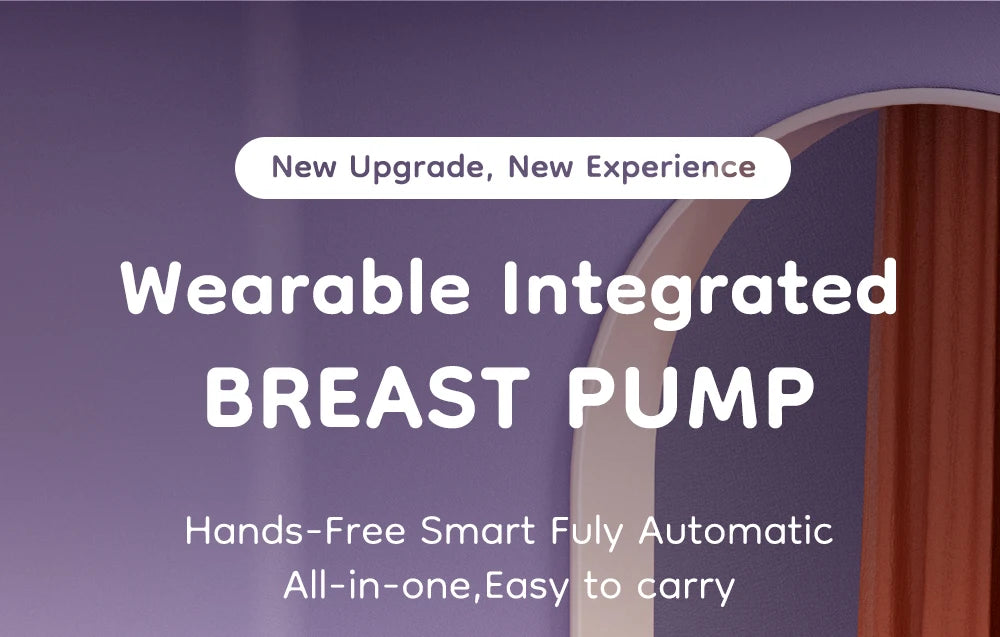 MAMIJOY 2PCS Wearable Electric Breast Pump 4 Modes 36Suction Levels Silent Leak-Proof Hands Free Breast Pumps Breastfeeding EB50