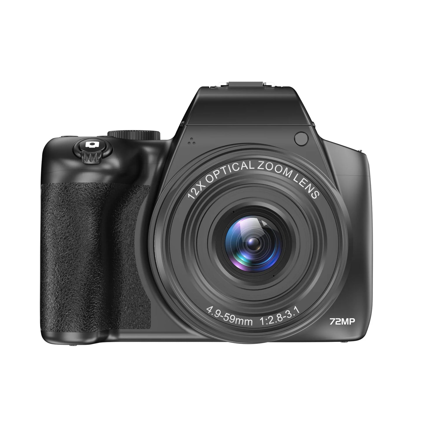 72Mp Hd Digital Camera with Anti-Shake, 10X Optical Zoom, Mirrorless Travel Photography