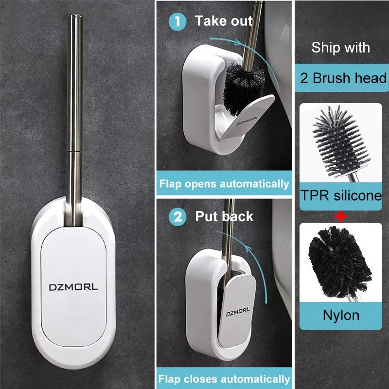 Golden Paper Holder Wall-mounted Toilet Brush Plastic Creative Toilet Paper Box Nordic Trash Can Waste Bins Bathroom Accessories