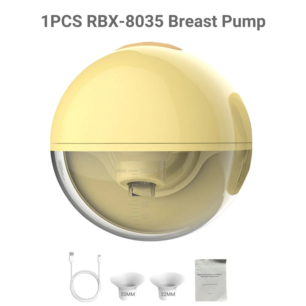 Electric Breastmilk Pump Handsfree BPA Free With Milk Storage Bag 3 Mode&9 Level Powerful Suction Low Noise Wearable Breast Pump