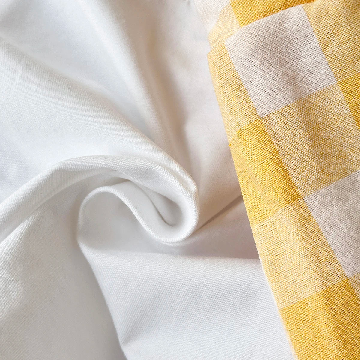 2PCS Summer Baby Boys Girls Clothes Set Lemon Print T-shirt+Checkered Shorts Beach Infant Toddler Outfit Suit 0-3Y