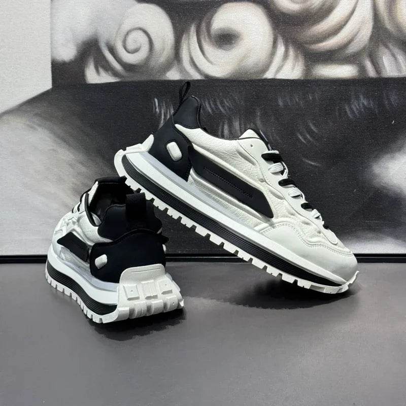 Men's Sneakers Shoes for Men Platform Sports Shoes Sports and Leisure Casual Sneaker Non-slip Fashion Wear-resistant Loafers - AIAZ