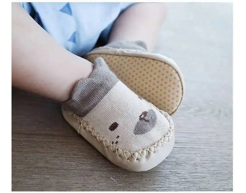 1 Pair Fashion Cute Baby Socks With Rubber Soles Infant Spring Autumn Winter Children Floor Socks Shoes Anti Slip Soft Sole Sock