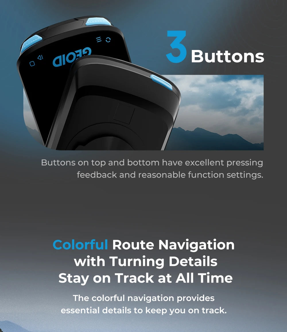 GEOID CC600 Color Screen Bike Computer Smart Navigation GPS Wireless Bicycle Speedometer WIFI ANT+ 11 Languages Cycling Odometer