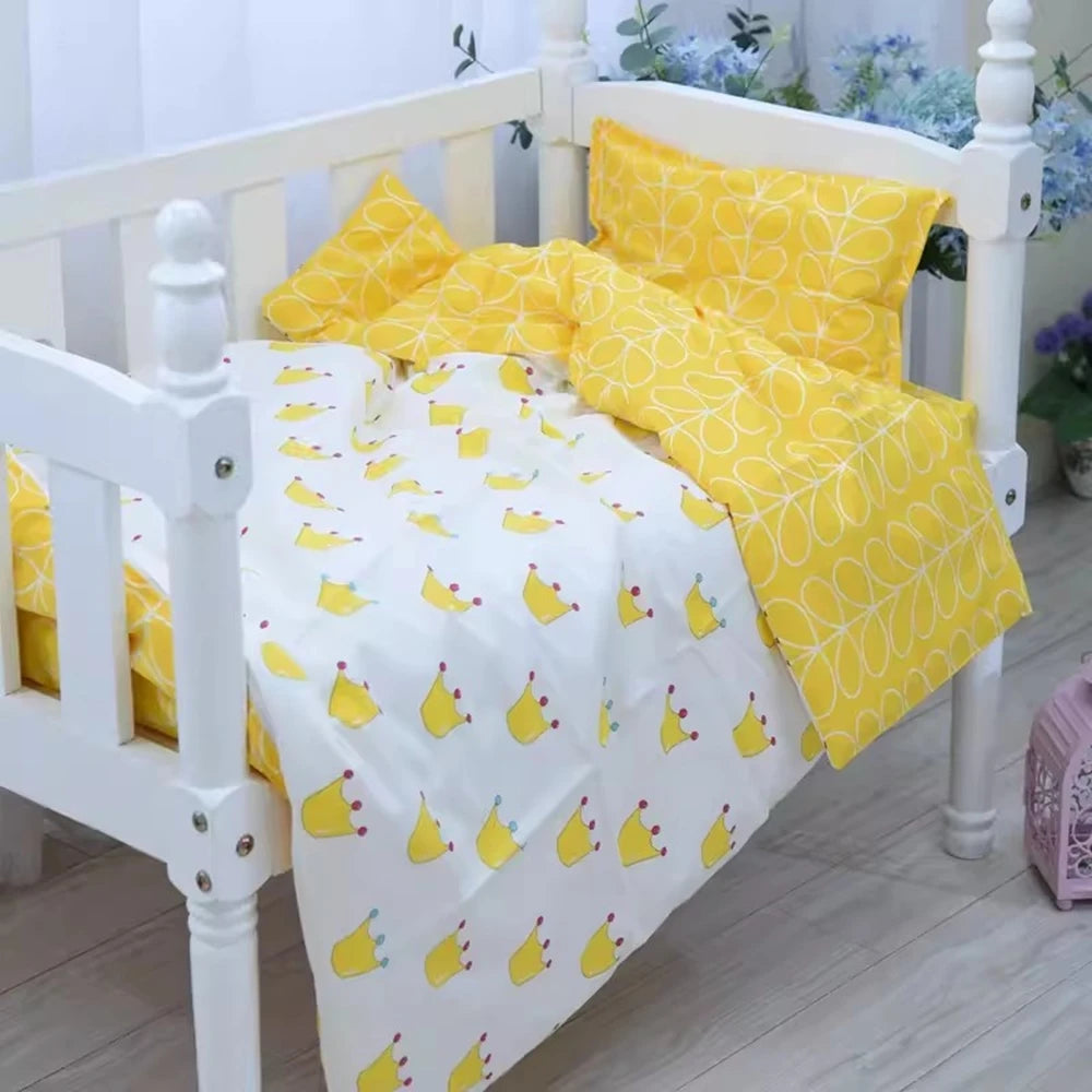Without Filling 3Pcs Baby Nursery Crib Bedding Set Duvet Pillow Covers Cotton Sheet Include Duvet Cover Pillowcase Sheet