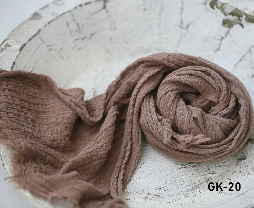 Newborn Cheesecloth Wrap Baby Photography Props Posing Fabric Cotton Stretch Blanket Hand Dyed Newborn Layer Wrap