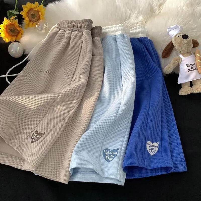 Men's Five-point Shorts Summer 2025 Korean Version Embroidered Loose Versatile Casual Shorts Trendy Sportswear - AIAZ