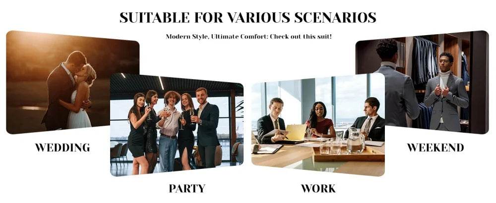 Men's formal suit, double breasted formal two-piece jacket, long pants, groom's formal dress, hat brim, lapel, custom clothing - AIAZ