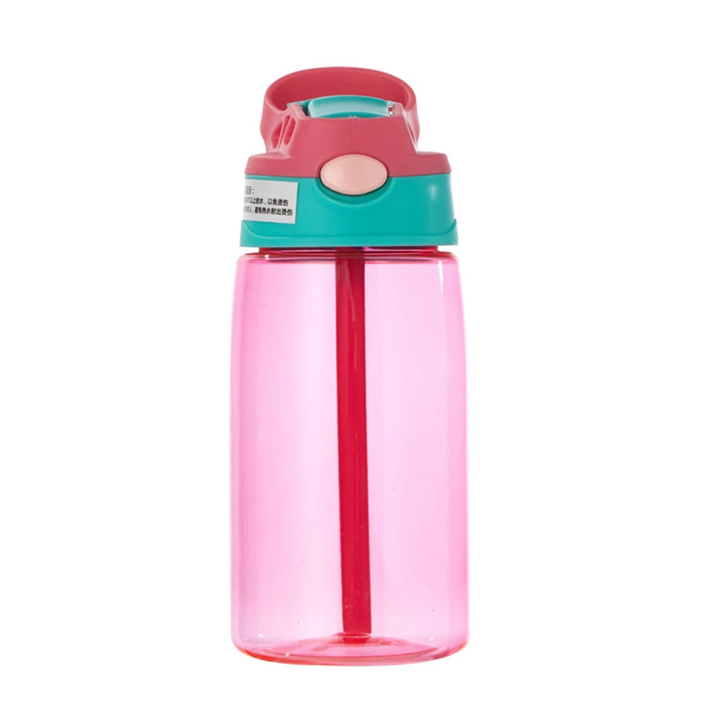 480ML Kids Water Cup Creative Cartoon Baby Feeding Cups With Straws Leakproof Water Bottles Outdoor Portable Children's Cups
