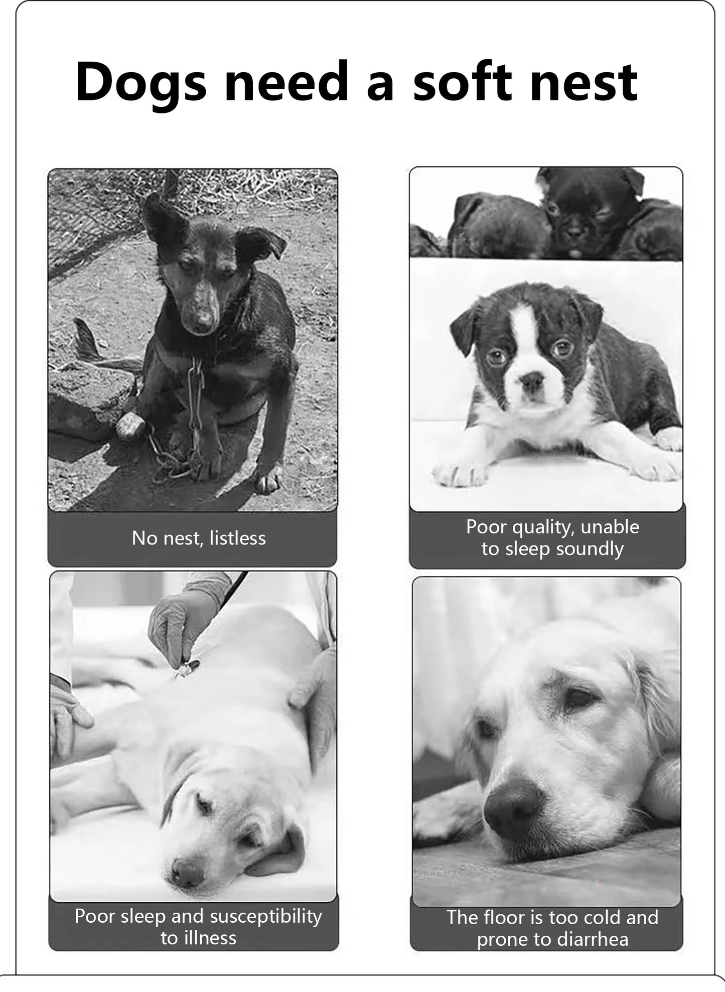 Waterproof Dog Bed 600D Oxford Pet Dogs Beds for All Seasons Thickened PP Cotton Filling Bite-resistant Pet Mat Dog Accessories