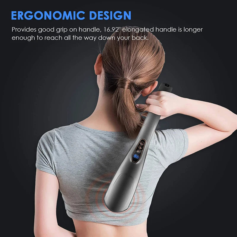 Portable Electric Back Massager Blood Circulation Massager Stick Vibration Hand Held Deep Tissue Massage Hammer