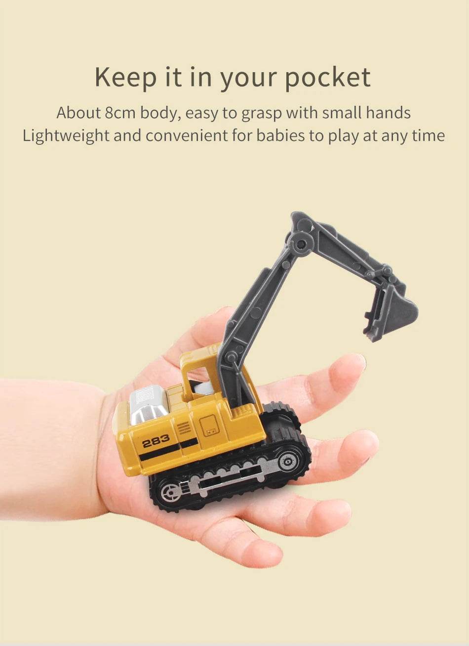 6pcs/set Alloy Engineering Truck Toy Car Classic Construction Model Vehicle Loader Tractor Excavator Toys for 3 years Boys Gifts - AIAZ