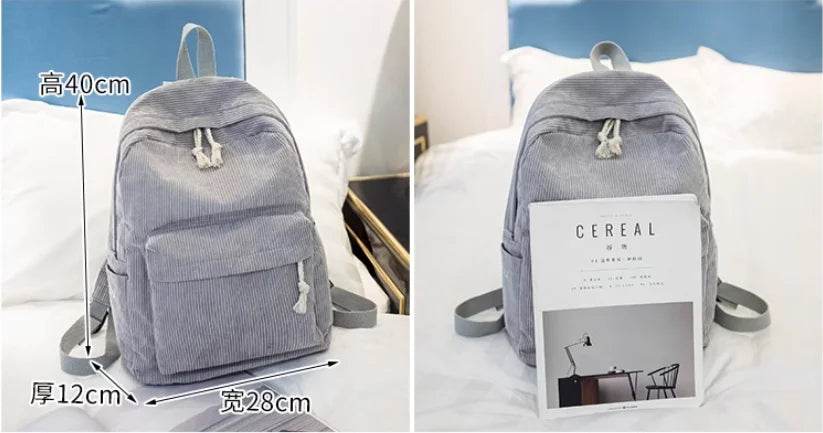 Personalized Kids Backpack & Lunch Bag, First Day of School Gift Bag With Name, Toddler Backpack, Corduroy Bag, Birthday Gift - AIAZ