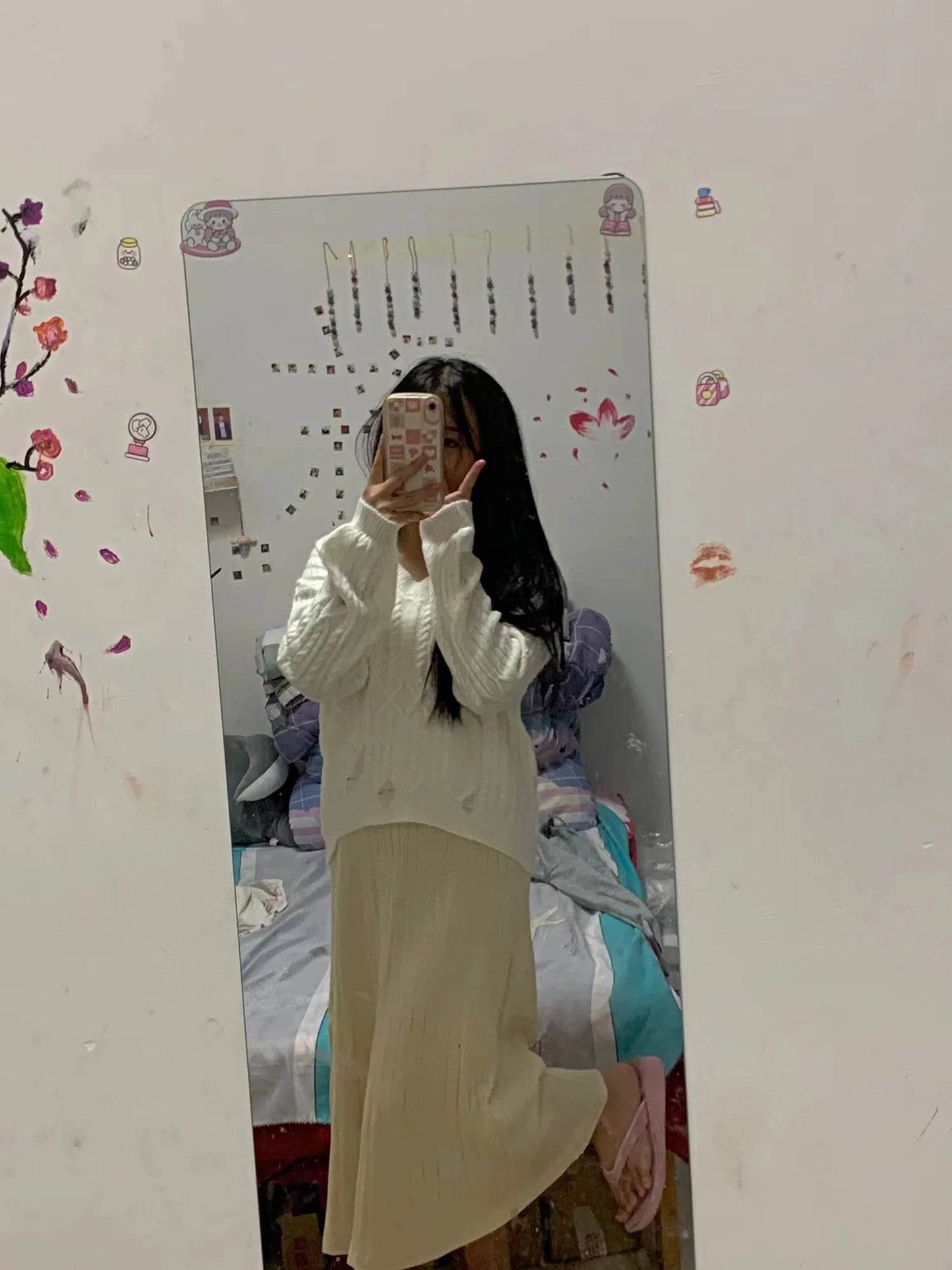 Women's Knitted Sweater Skirt Two Piece Set Women Slim Elegant Tops Female Sweater Dress Suits Lady Knitting Outfit - AIAZ