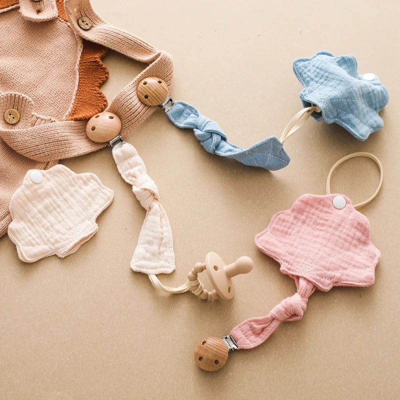 Baby Silicone Pacifier Clip Infant Newborn Sea Shell Shape Pacifier Chain Dummy Nipple Holder Clips Baby Pacifier Storage Box