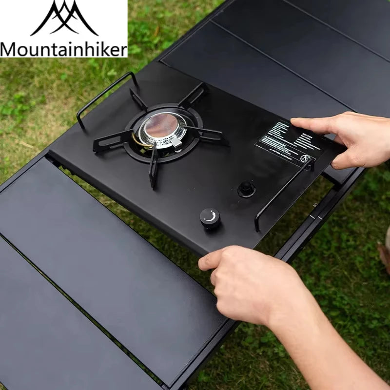 MOUNTAINHIKER Folding Camping IGT Table Wood Lightweight Camp BBQ Grill Table Removable Outdoor Picnic Fishing Camping Table