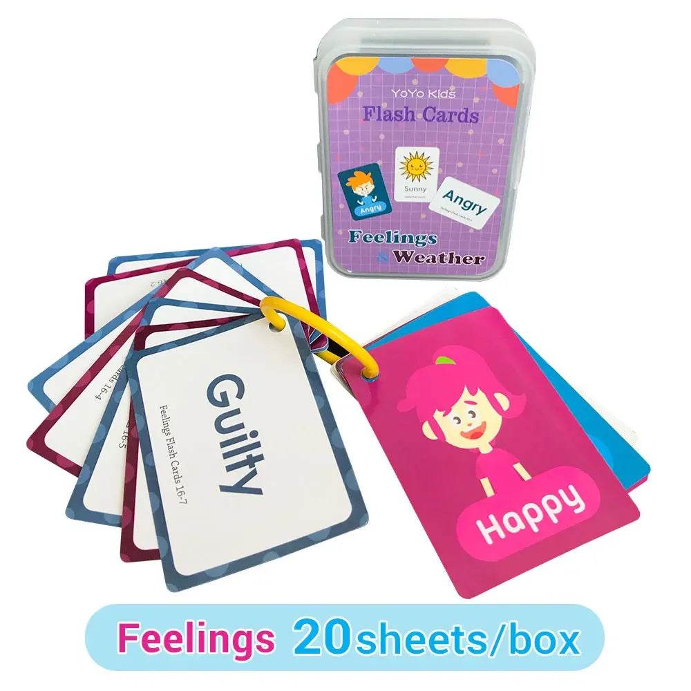 Kids English Words Learning Flashcards Reading Enlightenment Cards Home School Educational Toys Montessori Teacher Teaching Aids - AIAZ