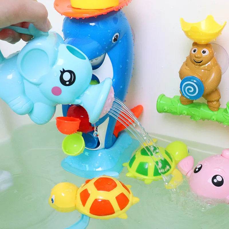 Baby Bath Toy, Bathing Cute Elephant Shower Swimming Water Spraying Clouds Shower Bath Toy For Kids Water Playing Toy - AIAZ