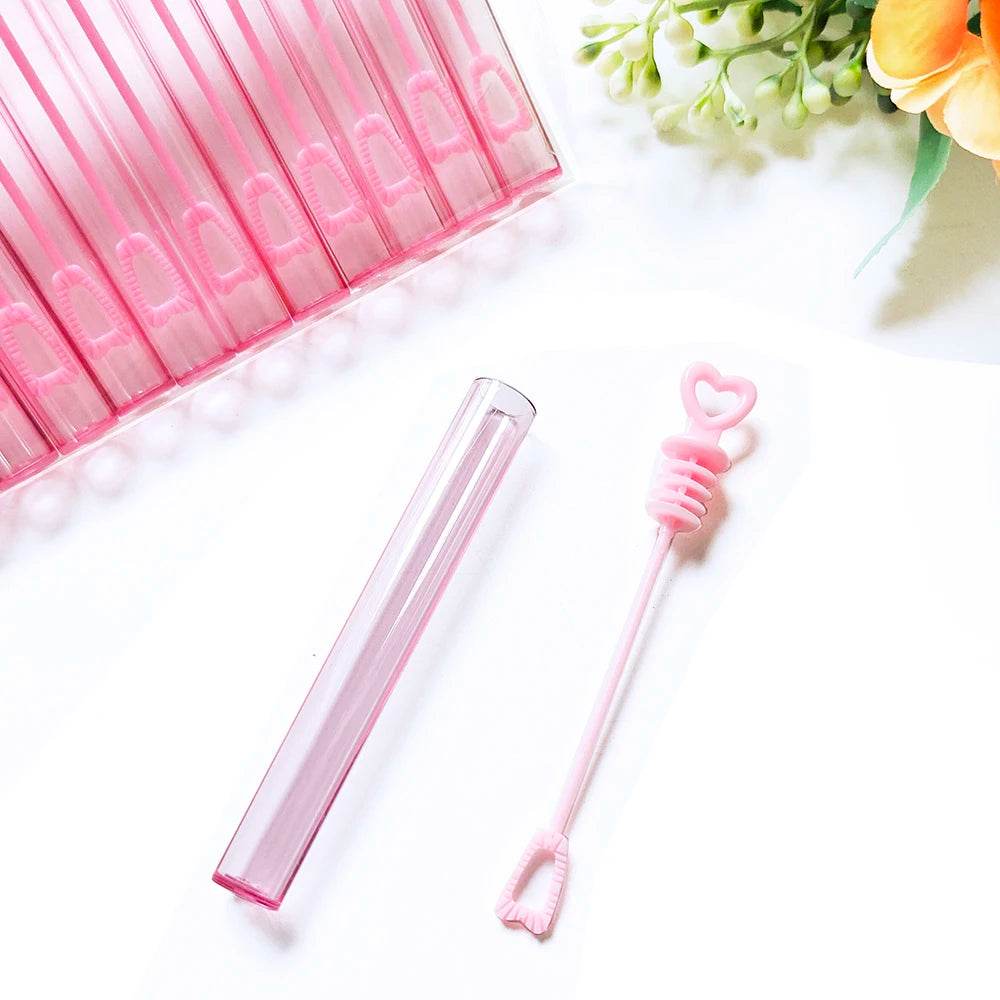 10Pcs Mini Bubble Tube White Pink Soap Bottle Toys Wedding Gifts for Guests Kids Birthday Party Favors Baby Shower Decoration - AIAZ