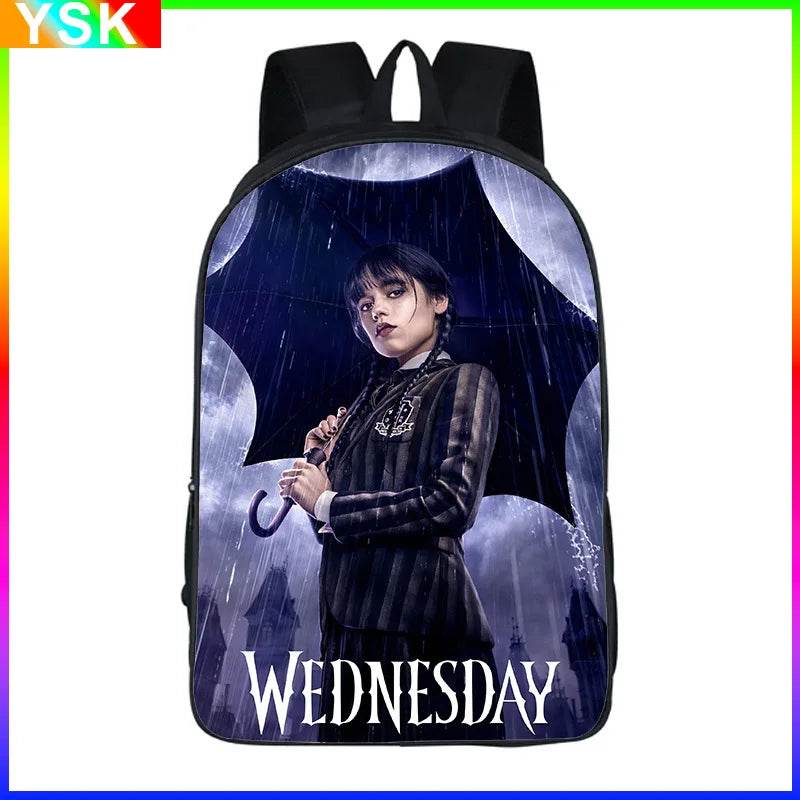 Wednesday Addams Backpack Wednesday School Bag with The Same Style Primary School School Bag Children's Backpack Meal Kit - AIAZ