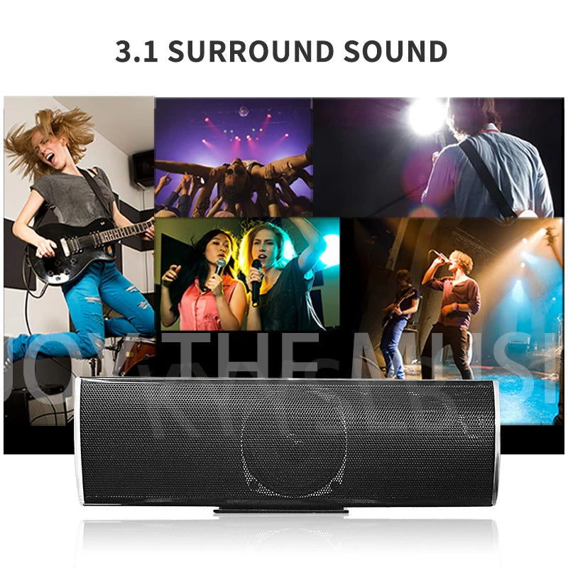 KYYSLB Wireless Subwoofer Blueteeth 5.1 Home Theater System Set TV Mobile Phone Karaoke Soundbar Speaker K Song Speakers Column