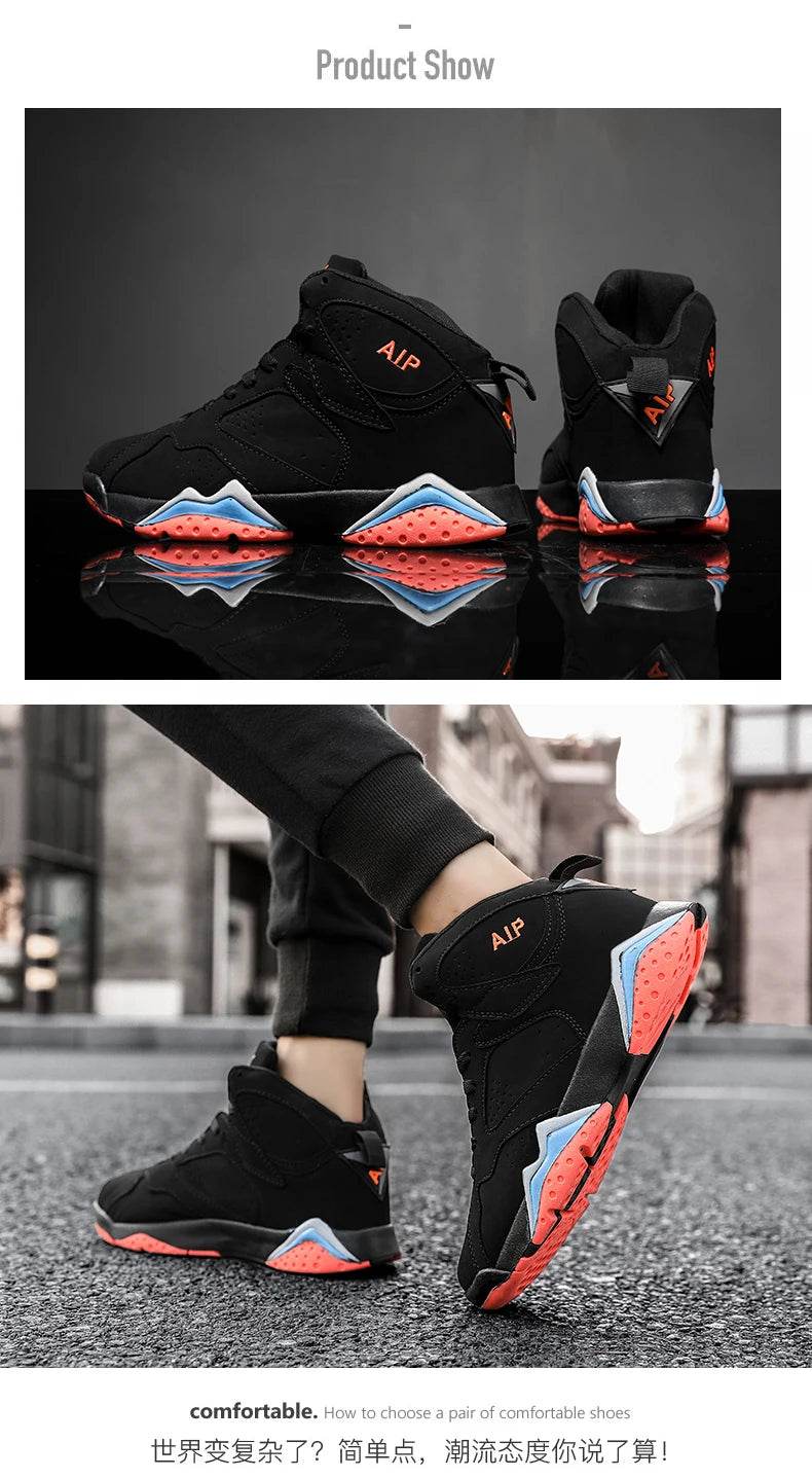 Men Basketball Shoes Fashion Non-slip Mens Casual Sneakers Man Sports High Quality Outdoor Jogging Shoes Boys Athletic Wear Traf - AIAZ