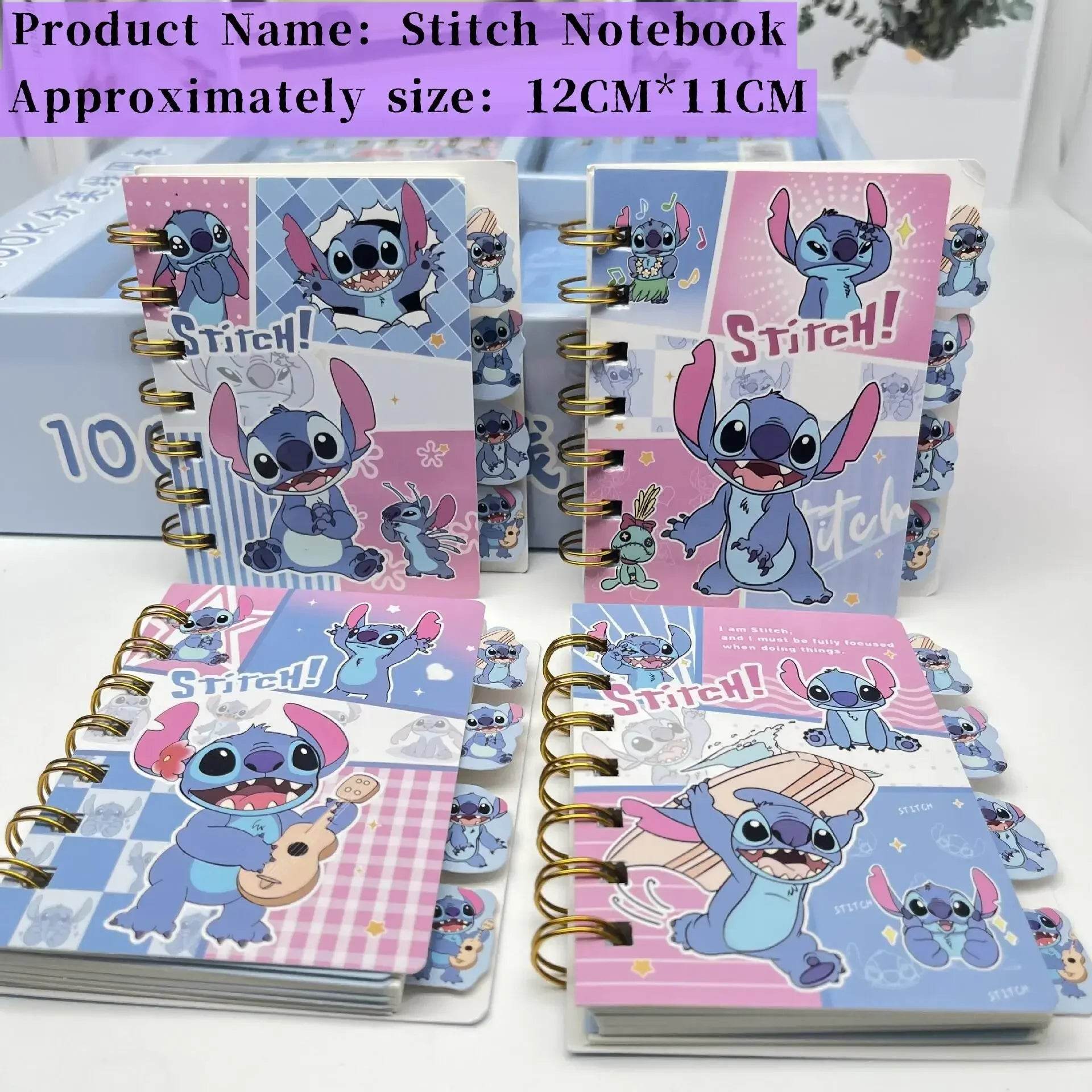 Stitch Notebook lovable Anime Cartoon School Supplies Portable Diary Fashion Office Supplies Coil Book Children Gift - AIAZ