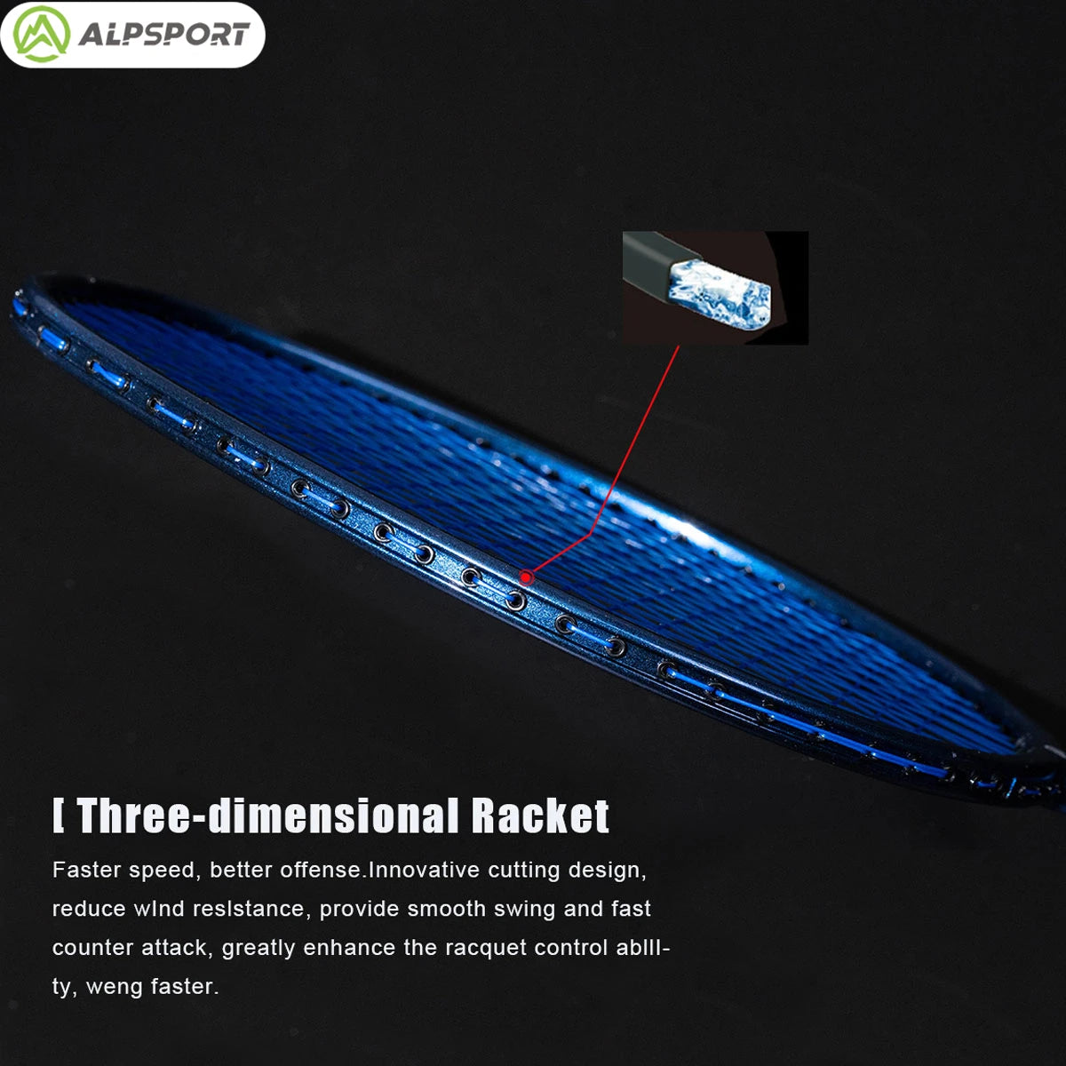 ALP LT 2Pcs/lot 100% Carbon Fiber Elastic 4U 30Lbs Racket Offensive and Defensive Professional Badminton Racket With Bag