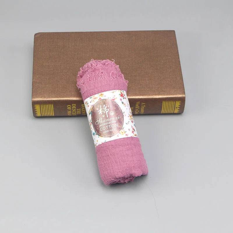 Muslim Hijab For Women Crinkle Hijab Scarf Soft Cotton Solid Color Islamic Bandana Eid Muslim Turban - AIAZ