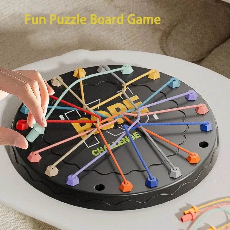 Kid Rope Knots Puzzle Social Board Game Color Line Sorting The Great Rope Untying Challenge Logic Thinking Strategy Table Game - AIAZ