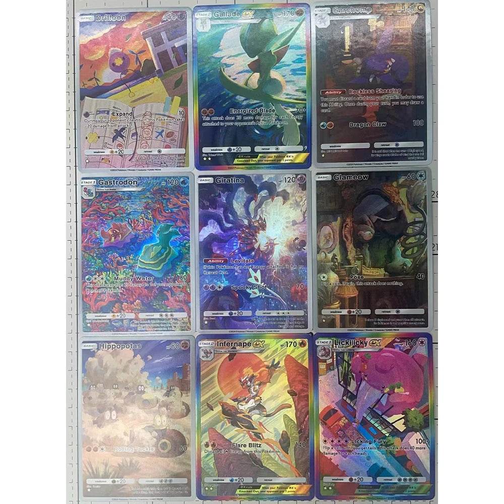 13PCS/SET NEW DIY Anime PTCG POCKET COLLECTION CARD WIGGLYTUFF TATSUGIRI ENGLISH VERSION Embossed Texture Flash Card Child Gift - AIAZ