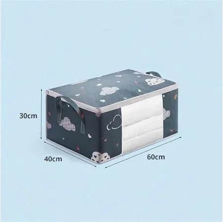 Large Capacity Clothes Storage Bag Organizer With Reinforced Handle Suitable For Blankets Bedding Foldable With Sturdy Zipper - AIAZ