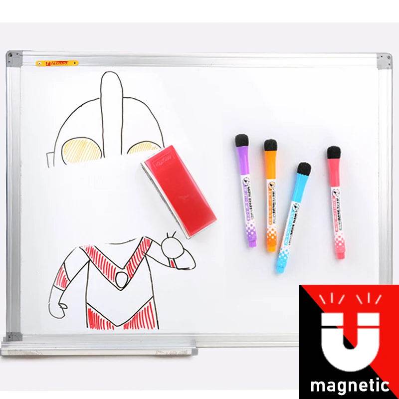 1 Set School Classroom Supplies Magnetic Erasable Whiteboard Pens Markers Dry Eraser Pages Children's Drawing Pen Board Markers - AIAZ